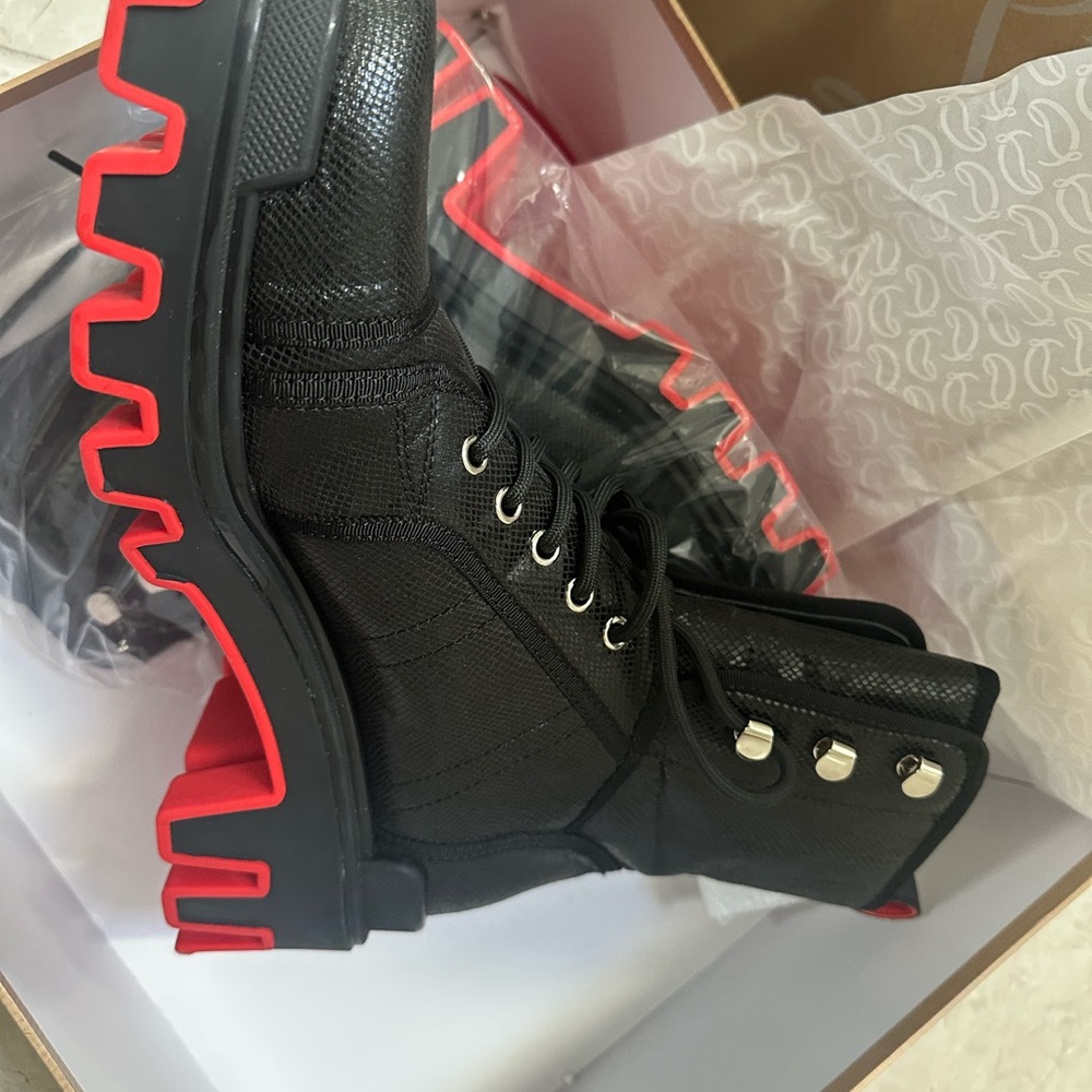 Christian Louboutin Black Boots with Red Soles